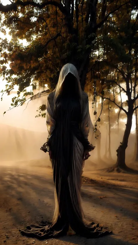 masterpiece,best quality,cinematic lighting,natural shadow,highest detail,
1girl,full body,forest of magic,faceless,empty,hollow,(no humans),torn fabric,long sleeves,(sleeves past wrists),floating,g0s1 standing next to a dry branch,dressed in a deep blue robe with flowing hair,and an enigmatic and magical aura in her eyes,The branches are covered with shimmering magical lights,resembling stars in the night sky. The girl's eyes sparkle with deep purple light,surrounded by mysterious purple mist,creating a mystical and magical atmosphere,
<lora:add_detail:1>,<lora:Better light:1>,<lora:æ¯æ1:1>,<lora:g0s1 - Ghost:1>, pleasant color, optimistic, lively, merry, noble, pretty, background composed, sharp focus, illuminated, incredible, attractive, cinematic, fine, stunning, striking, epic, novel, artistic, inspiring, fabulous, dramatic