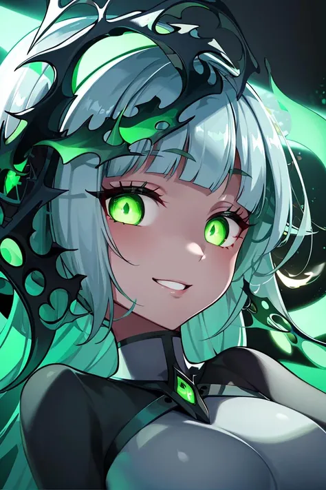 ((masterpiece, best quality)), absurdres,
<lora:Isabella_AFK:0.8> Isabella_AFK, grey skin, green eyes, smiling,
cinematic composition, dynamic pose