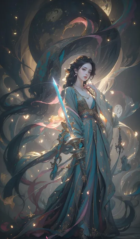 (moon:1.4),(bare shoulders:0.85), ((nude:1)),(boobs naked:0.55), (Glowing ambiance, enchanting radiance, luminous lighting, ethereal atmosphere, mesmerizing glow, evocative hues, captivating coloration, dramatic lighting, enchanting aura),(1girl:1.4), ((solo)), masterpiece,best quality, 1girl,(holding a long sword in hand),
(in smoke:1.1),(dynamic smokeanywhere:1.4),<lora:smokeanywhere:0.55>,(upper body:1.2),((nipples:0.55)),girl with a weak temperament,cinematiclighting,(gold trim:1),((illustration)), ((floating hair)),dynamic angle, ((((full body)))), (1 female), ((solo)), detailed face, asymmetrical bangs, (beautiful detailed eyes), ((colorful refraction)), (beautiful detailed sky), (((Life optical flow))),((dark intense shadows)), ((cinematic lighting)),(expressionless),((sharp focus)), (((masterpiece))), (((best quality))),
epic cinematic, soft nature lights, rim light, absurd, amazing, funny, itricate, hyper detailed, ultra realistic, soft colors,
<lora:oc_v10:0.5:PALETTE> <lora:lowra_v10:0.4> white flower<lora:anxiang:0.65><lora:zhongfenghua:0.55:PALETTE>,pink flowers,(moon),