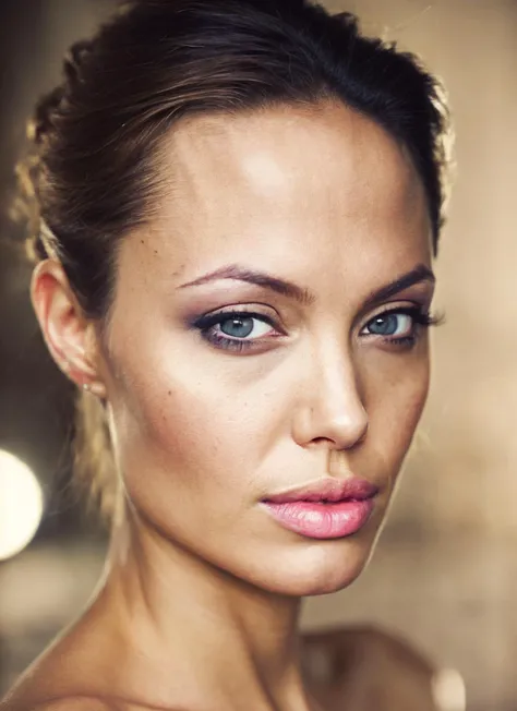 analog style, modelshoot style, portrait of sks woman, feminine, epic (photo, studio lighting, hard light, sony a7, 50 mm, matte skin, pores, colors, hyperdetailed, hyperrealistic), <lora:locon_angelina_v1_from_v3_64_32:1.4>