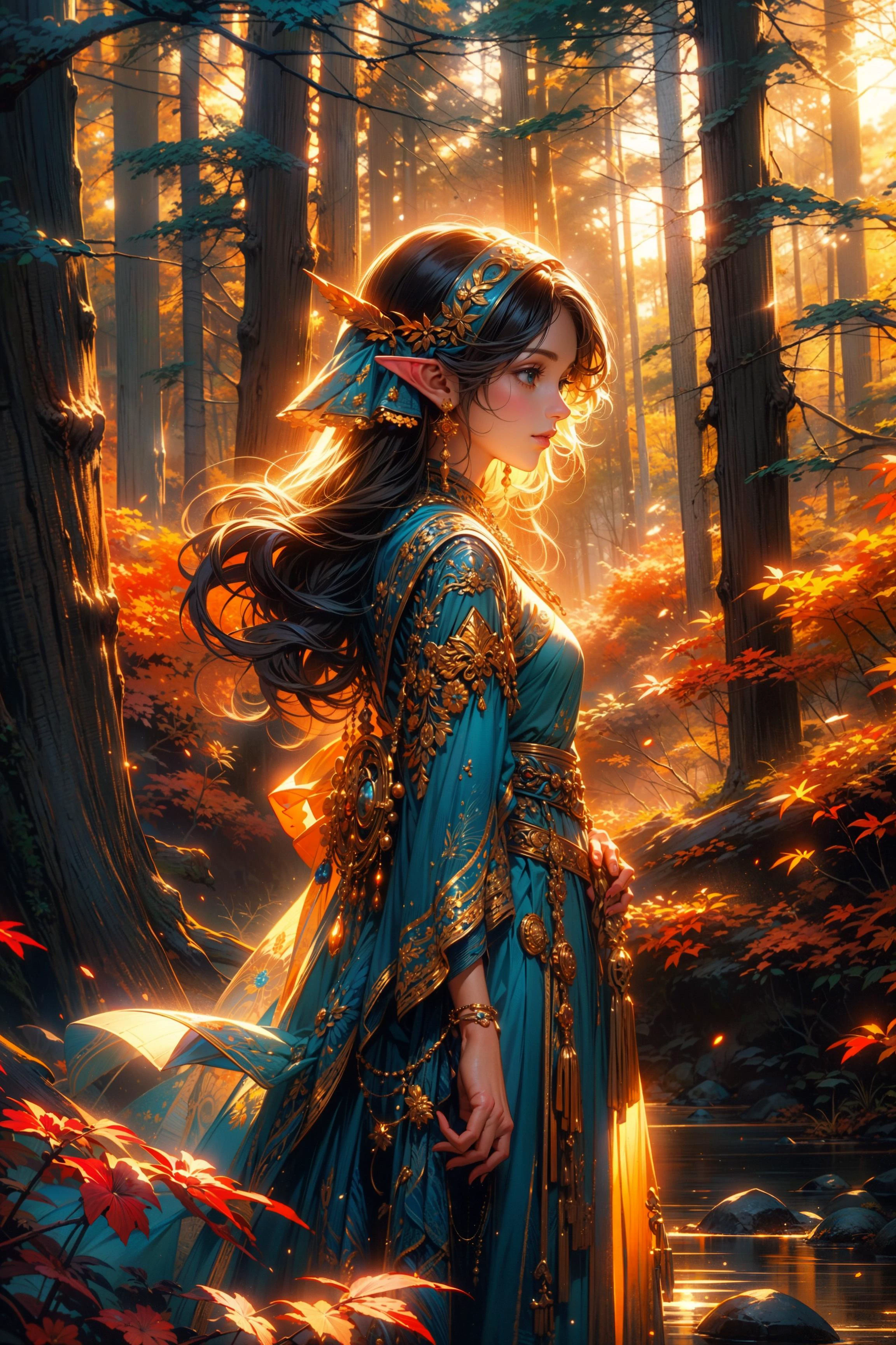 (masterpiece:1.1), (best quality:1.1), (aesthetic:1.1), (vibrant colors:1.2), BREAK,
(fantasy:1.0), (sunlight:1.0), BREAK,
(solo:1.2), (dynamic angle:1.0), (cowboy shot:1.0), (elven girl:1.1), (jellyfishforest:0.9), <lora:jellyfish-noise:0.8>,
(autumn colors:1.0), (forest:1.0), (trees:1.0),