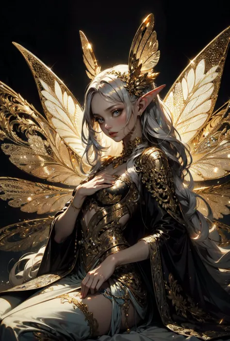 (gold, silver, glimmer)), faerie), limited palette, contrast, phenomenal aesthetic, best quality, sumptuous artwork