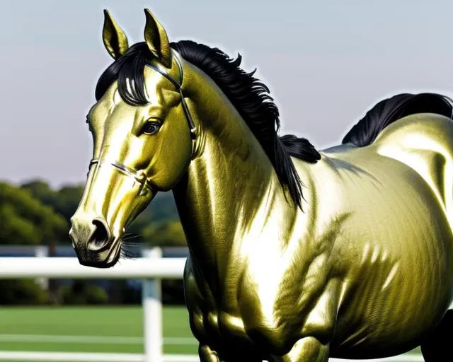 <lora:hands_of_midas_v4:0.5>, gold, horse