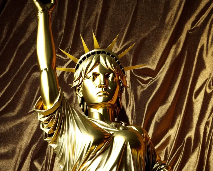 <lora:hands_of_midas_v4:0.5>, gold,ãstatue of liberty