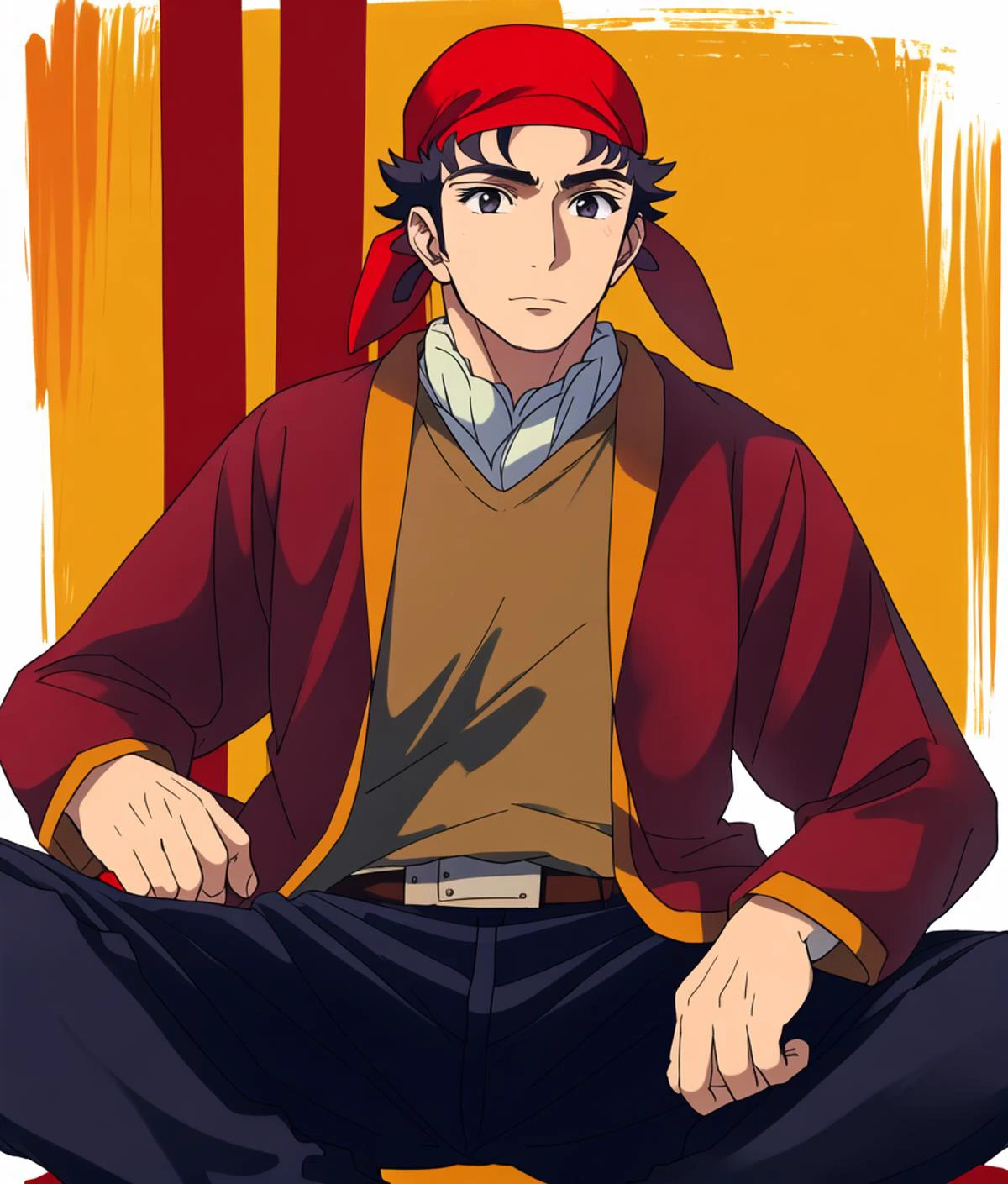 Lihaku, solo, 1boy, long sleeves, white background, sweater, white background, indian sitting,
<lora:kusuriya_EP01to10-loha-bundle-30000:0.4:1>, <lora:kohakuV5_rev2:0.5>, <lora:linneamix_v74:0.3>
