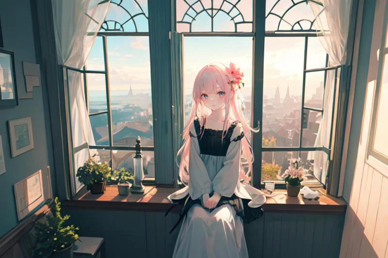 (otherworldly), highly insanely detailed, masterpiece, top quality, best quality, highres, 4k, 8k, RAW photo, (very aesthetic, beautiful and aesthetic), Lingli, blush, baby, hair flower, ^_^, hair ornament
A dreamy window seat overlooking a picturesque view, where the girl can daydream, journal, or simply gaze out at the world outside. The soft sunlight streaming in adds to the peaceful ambiance. Dreamy window seat, picturesque view, daydreaming, journaling, soft sunlight, peaceful ambiance.
1girl, looking at viewer,
__kusuriya__
<lora:kusuriya_EP01to10-diag_oft-bundle-40000:1>, (fantasy world)