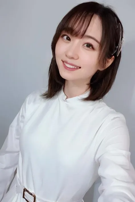 1girl, (wearing a casual dress:1.8),(RAW photo, best quality), (realistic, photo-realistic:1.4), masterpiece, an extremely delicate and beautiful, extremely detailed, 2k wallpaper, Amazing, finely detail, extremely detailed CG unity 8k wallpaper, ultra-detailed, highres, soft light, beautiful detailed girl, extremely detailed eyes and face, beautiful detailed nose, beautiful detailed eyes,cinematic lighting,(in the town:1.4),perfect anatomy,slender body,smiling,(close up:1.6),(bust-up shot:1.6),(look at viewer from front:2.0),cinematic angle,(wavy hair), (slender body:1.4),(hands on waist:1.6),<lora:miyaharasatsuki_lora-04:0.8>