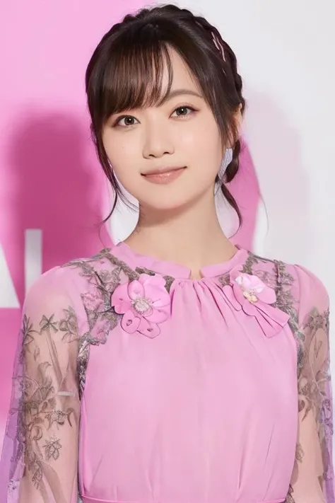 1girl, (wearing a  dark pink dress:1.7),(RAW photo, best quality), (realistic, photo-realistic:1.4), masterpiece, an extremely delicate and beautiful, extremely detailed, 2k wallpaper, Amazing, finely detail, extremely detailed CG unity 8k wallpaper, ultra-detailed, highres, soft light, beautiful detailed girl, extremely detailed eyes and face, beautiful detailed nose, beautiful detailed eyes,cinematic lighting,(in the city:1.8),perfect anatomy,slender body,smiling,(close up:2.0),(bust-up shot:2.0),(front view:2.0),(look at viewer from front:2.0),cinematic angle,(wavy hair),  (slender body:1.4),   <lora:miyaharasatsuki_lora-04:0.8>