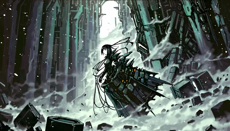 (best quality, masterpiece:1.1), cowboy shot, (1female), irritating face, grey hair, short hair, flipped hair, cornrows, single braid, (School Dress Shirt, Rolled Up Sleeves:1.05), short pants, ( wet, rain, raincoat, umbrella, Dark circles, bench, (barren forest), trees), , <lora:scorn_style_v01:0.65>, scornstyle, surreal, bio mechanical, bones, skull, tentacles
