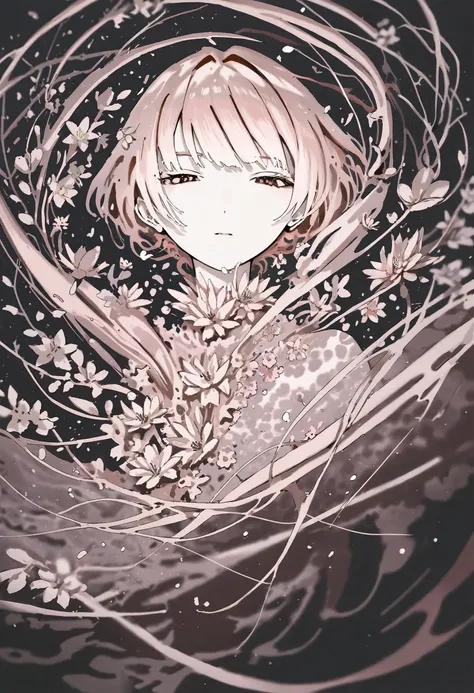 face, colorful, flowers, iridecsent, skeleton body, heart, red <lora:Iridescence:0.7>