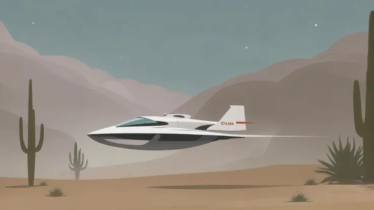 mid-century scifi, Chaparral<lora:EnvyStarlightMidCenturyScifi02:1>