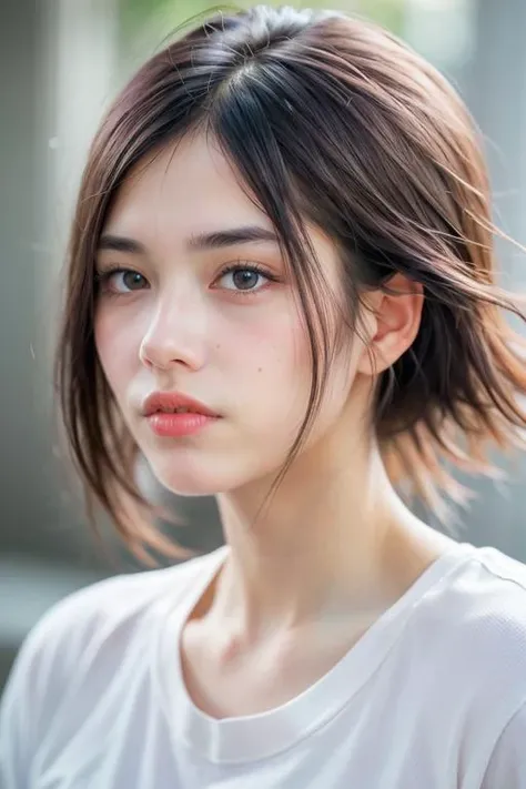 dressed, (photo realistic:1.4), (hyper realistic:1.4), (realistic:1.3),
(smoother lighting:1.05), (increase cinematic lighting quality:0.9), 32K,
1girl,20yo girl, realistic lighting, backlighting, light on face, ray trace, (brightening light:1.2), (Increase quality:1.4),
(best quality real texture skin:1.4), finely detailed eyes, finely detailed face, finely quality eyes,
(tired and sleepy and satisfied:0.0), face closeup, t-shirts,
(Increase body line mood:1.1), (Increase skin texture beauty:1.1)
<lora:cutieMixGirl_V1:0.6>