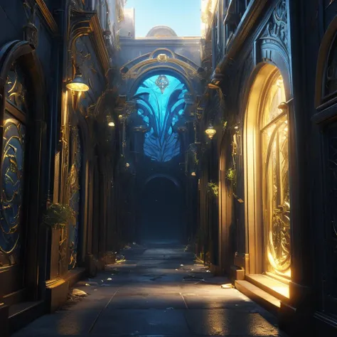 ((best quality)), ((masterpiece)), ((realistic,digital art)), (hyper detailed),AetherPunkAI  Alleyway Angelfish,Mantel, octane rendering, raytracing, volumetric lighting, Backlit,Rim Lighting, 8K, HDR <lora:AetherPunkAIv2:1>