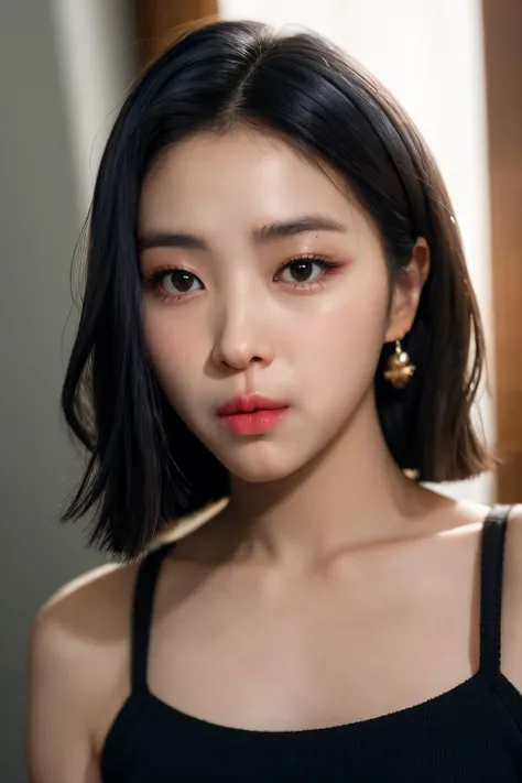 <lora:ITZY Ryujin:1>, ITZY Ryujin, pouty lips, pout, 1girl, solo, realistic, looking at viewer, photograph, photorealistic, beautiful and aesthetic, extremely detailed skin, extremely detailed hair, shadows, masterpiece, top quality, best quality, highres, ultra-high res, ultra-detailed, detailed lighting, high key lighting, vignetting,