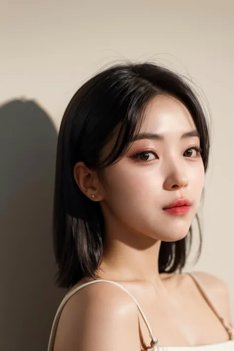 <lora:ITZY Ryujin:1>, ITZY Ryujin, 1girl, solo, realistic, looking at viewer, photograph, photorealistic, beautiful and aesthetic, extremely detailed skin, extremely detailed hair, shadows, masterpiece, top quality, best quality, highres, ultra-high res, ultra-detailed, detailed lighting, high key lighting, vignetting,