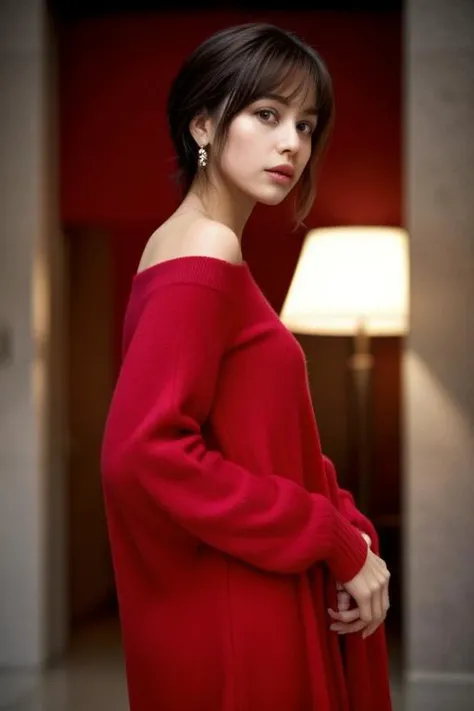 la mujer de rojo
