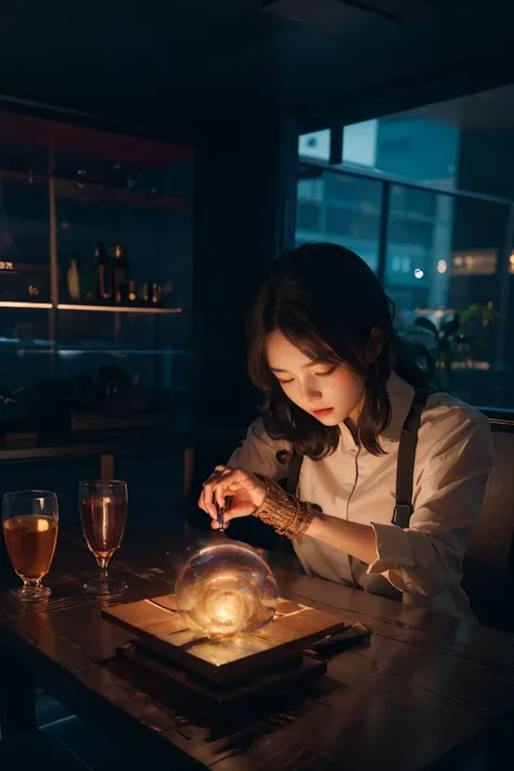 (masterpiece:1.3),(best quality:1.2),8k,absurdres,unity 8k wallpapper,(extremely detailed:1.3),highestres,
1girl,(crystal ball:1.1),(transparent:1.2),closed eyes,black background, table,<lora:lowRA:0.6> <lora:spiral_galaxy:0.4> ,(spiral_galaxy:1.3),galaxy