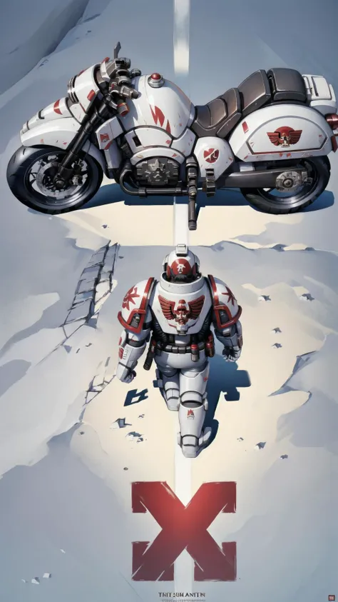 <lora:concept_akiraposter:0.8> akiraposter, (from above, from behind:1.15), walking, (ground vehicle, bike, motorcycle:1.25), BREAK, <lora:Primarismarines4:0.6> Primaris, 1boy, space marine, adeptus astartes, warhammer 40k, (white scars, white power armor:1.25), helmet, (red power armor:0.15), jetpack, backpack, thunder/(logo), BREAK, <lora:MongolPunkAI:0.25> MongolPunkAI, BREAK,, masterpiece, best quality, extremely detailed, highly quality, 4k, sharp focus, professional, sharp focus, award winning, cinematic lighting, octane render, unreal engine, volumetrics dtx, Wallpaper,