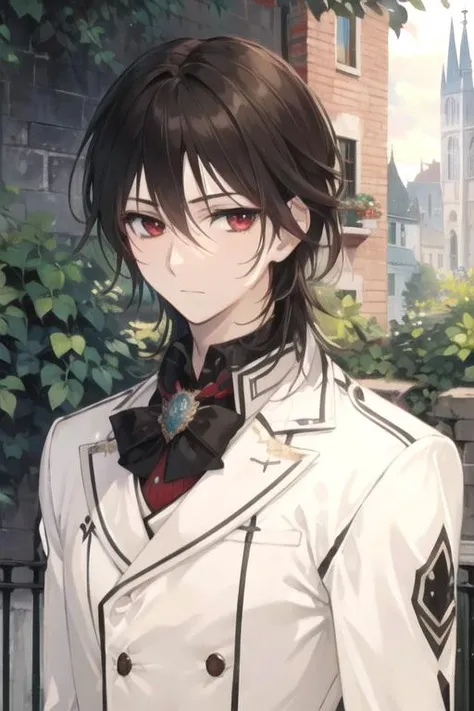 masterpiece, best quality, game cg, 1boy, solo, male focus, looking at viewer, upper body, depth of field, anime coloring, , <lora:kaname_kuran:0.74>, kaname_kuran, brown hair, red eyes, , , Narnia: A land of talking animals and magical creatures, ruled by Aslan the lion,