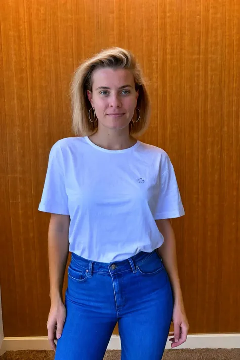 <lora:perfect_girl11:0.9>, perfect_girl11, photo of a woman, asymmetrical hair style, wearing a shirt, wearing jeans, standing, (sharp forcus, highly detailed, 4k, 8k, best quality, masterpiece, ultra highres:1), dark studio, dark lighting, contrast, medium shot, <lora:rMadArt3_NoiseOffset:2>