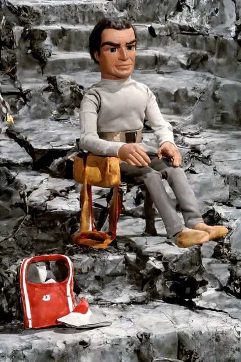 masterpiece,supermarionation,1 guy is M@RTINL@NDAU,mature,aged,portrait,s1999unf uniform,brown left sleeve<lora:S1999unf:0.6>,<lora:SD15_m@rtinl@ndau_V1:0.6>