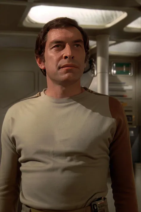 Billy Connolly,long hair, in s1999unf uniform,yellow left sleeve<lora:S1999_small:0.8>