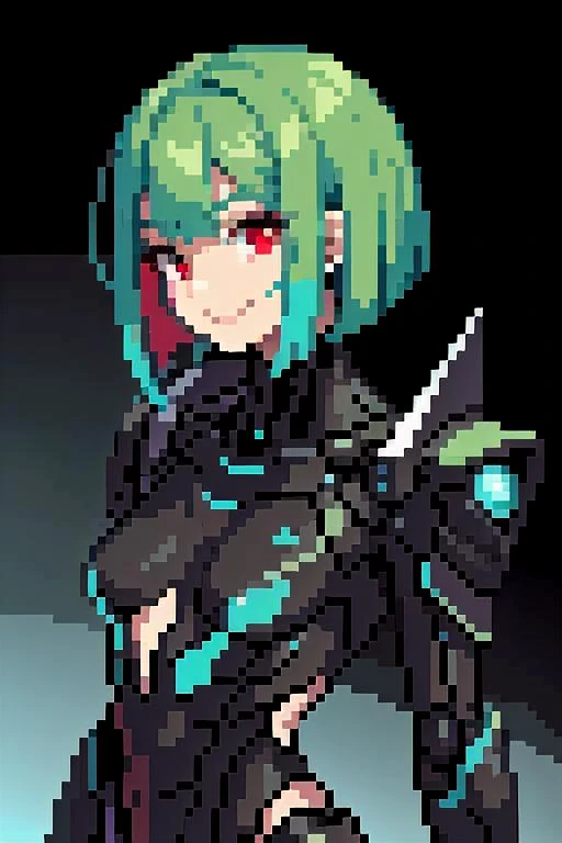 closeup, small breasts, seductive smile, best quality,
bob cut, red eyes, green hair,multicolored hair, aqua hair,
1girl, standing in a scifi city, perfect face ,
<lora:StealthTech-20:0.8> stealthtech , cutting edge, sleek angular , scifi,