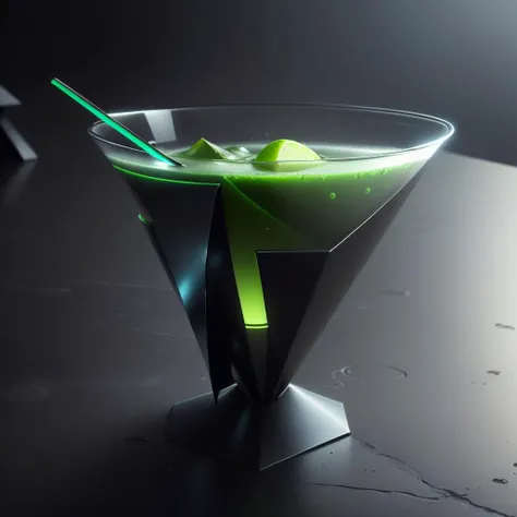 stealthtech , sleek angular , scifi, <lora:StealthTech-20:0.8>
green vodka drink (glass cup:1.2),