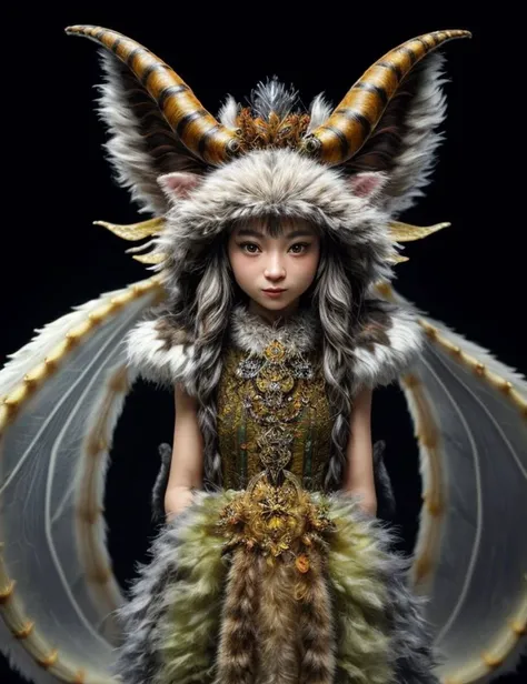 ((best quality)), ((masterpiece)), ((realistic)), (detailed), Small Playful Mycelium Minimalist Crustacean, Legless Octomanual, Six-Fingered Hands, Multi-Tailed Bushy-Tailed, Transparent Skin, Furry Ears, Wyvern Wings, Long Horns Snouted Mouth Tiger Striped Pattern, ((masterpiece)), 8K, HDR, <lora:add_detail:1>, <lora:LowRA:0.5>