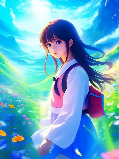 1girl , Dreamscape, anime, best quality, (masterpiece,best quality:1.5)