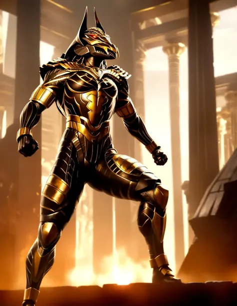 score_9, score_8_up, score_7_up,
<lora:Set_(Gods_of_Egypt)_(SDXL)_(AD):1> Set, Gods of Egypt, muscular, robot, mecha, sleek metal body, glowing red eyes, enhanced body,
8K, In'ei, perfect depth of field, chiaroscuro, volumetric lighting, clear_eyes, crisp details, cinematic lighting, cinematic masterpiece,
dynamic action pose, detailed background, photographic realism, masterclass 8K Uneal 5 CGI render, evil, villain, fight, damaged temple, golden light, perfect proportions, perfect hands,
BREAK zPDXL,