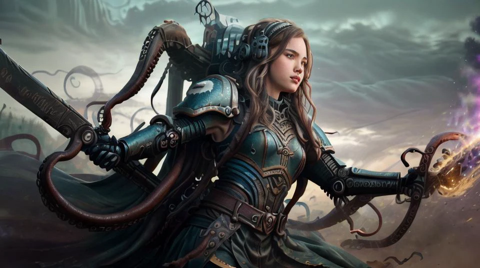 a profestional picutre of sashanobodysd15 , with Slender-Petite - A delicate and lean body with minimal curves. , 1girl, <lora:thousandsons:0.7>thousandsons, armor, shoulder armor, holding, weapon, helmet, cape, pauldrons, gauntlets, full armor, <lora:TentacleHorror:1.2> tentaclehorrorai ,Blacksmith's Hammering: Behavior: The character wields a hammer over an anvil with strength and precision. Sweat glistens on their brow, and their movements are deliberate yet imbued with the power of their craft., , camera angle from side and focus on face, photorealism,unreal 5 daz,perfectly drawed hands,perfectly drawed face,perfect body,extremely detailed artgerm greg rutkowski greg,((ultrasharp)),((masterpiece)),((best quality)),((ultradetailed)),((intricated details)),ultradetailed character,detailed face,intricated face details,<lyco:GoodHands-beta2:1>,extremaly detailed background,perfectly detailed face,character focus,intricated details of face,fFaceDetail <lora:add_detail:0.7> ultra realistic,32k,RAW photo,(high detailed skin:1.2),8k uhd,dslr,soft lighting,high quality,film grain, beautiful and aesthetic,extremely detailed