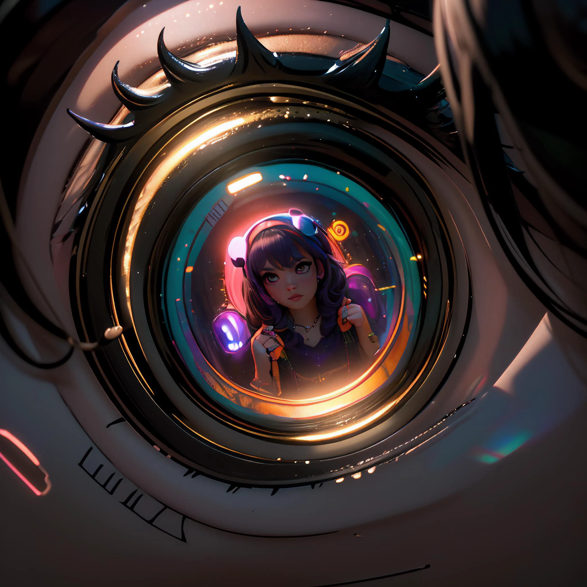 3d fluffy neonpunk style cinematic photo maximum fidelity, best perspective, (miniature shrunken full-body punk woman curled up, (aviators eye macro)), mask, <lora:AdvancedEnhancer:0.8> BREAK film, analog film, hard light, soft light, dramatic lighting, neon lights, agfa ultra, classic chrome, ektachrome, eterna, dim light, golden hour, color grading, bokeh, RAW <lora:breastsizeslideroffset:-0.1> <lora:modelMixTestVersion_modelmixtest:0.8> <lora:girl_with_mask_lora013:0.6> <lora:age_slider_v6:0.6> <lora:age_slider_v2:-1.2> <lora:Loraeyes_V1:1.25> loraeyes <lora:Girls in Glass Jars v3:0.6> <lora:epi_noiseoffset2:0.8> <lora:Prop_Sunglasses_v1:0.7> Glasses, Sunglasses, Aviators <lora:detail_slider_v4:2.5> gamer girl bath water subsurface scattering, luminescent translucent, exposure compensation, iso 3200, f/3.8, long exposure, optical photography, <lora:GlassDevice:0.8> glassdevice style, close up, camera, machine, light inside, glass sphere, metal object, light bulb, electronic device, dark room, computer inside . 35mm photograph, film, bokeh, professional, 4k, highly detailed . cyberpunk, vaporwave, neon, vibes, vibrant, stunningly beautiful, crisp, detailed, sleek, ultramodern, magenta highlights, dark purple shadows, high contrast, cinematic, ultra detailed, intricate, professional, closeup cute and adorable, cute big circular reflective eyes, long fuzzy fur, Pixar render, unreal engine cinematic smooth, intricate detail, cinematic