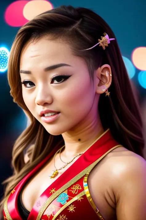 photo of alina-4000, cosplay portrait bokeh high quality detail pores cute corneo_thorn_princess_yor chinese new year