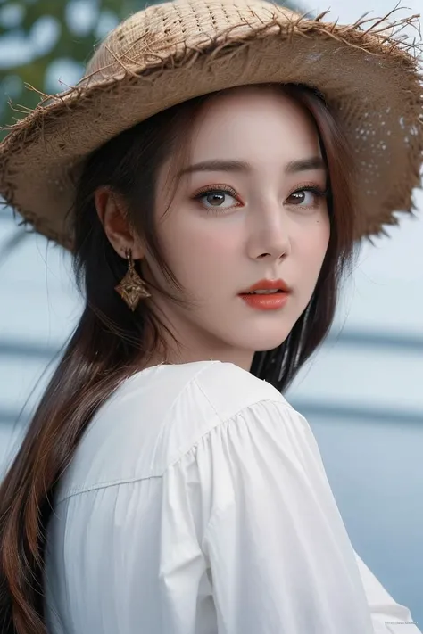 (masterpiece,best quality,ultra high res:1.2),(photo-realistic:1.3),1girl,solo,(beautiful face,exquisite face,skin texture:1.2),
<lora:dili_sd15_:1>,dili,looking_at_viewer,
peasant costume, simple dress, straw hat, historical reenactment,full_shot,(full_body:1.3),