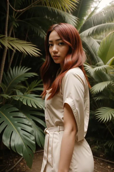 1girl, dark sumi-e outline of a (Amaranth theme:0.7) , Biophilic 1950S Suburbia thick Thai ([Maja:Marianne:3]:1.3) , she is Walking in a Tunnel, ð, she is feeling very insecure as a Command Sergeant Major, dressed in Bird-style Chador, she has Metalhead hair, Magical glowing deep red hair, the Command Sergeant Major has a Crowded Indonesian deep green Flamingo Ears, Bindi, lush forest and Solar system in background, at Nighttime, deep focus, Graphic novel, Light and Bright, Dullcore, Motion blur, macro lens, Hypersaturated, delicate, Complex background, realistic magnificent face, pale skin, ultra high res, arthouse, (surrealism art by Elisa Breton:1.0) , (Isaac Julien:0.7)