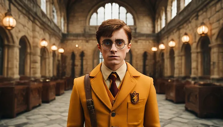 cinematic photo Harry Potter in a castle   <lora:Happy_World:1>, 35mm photograph, film, bokeh,  professional, 4k, highly detailed