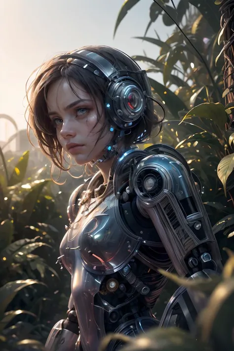 masterpiece,best quality,intricate detail,damaged robot,(sad),looking at viewer,overgrown vegetation,deserted,poor,dusty,dirty,no humans,photorealistic,(4k),depth of field,extremely detailed,intricate,hyper detailed,high resolution,professional photography,bokeh,depth of field,sharp detail,best quality,16k resolution,photorealistic,35mm,intricate details,hdr,hyperdetailed,hyperrealism,sharp,photograph,<lora:huancai-V1.0:0.8>,