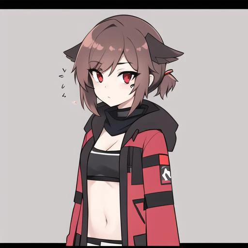 crydia, 1 girl, good anatomy, brown hair, red eyes, <lora:CrydiaaYTLoraSave:1>