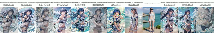 (masterpiece, top quality, best quality, official art, beautiful and aesthetic:1.2),extreme detailed,(fractal art:1.3),long hair,blue eyes,small breasts,<lora:lihui4JXK-b2-bf16-128-128-1-re1-ep3-768-DA-5015fix:0.8>,ruins, face,sea,water,sand,sunlight,ocean,Fu Hua(Seagull),1girl,solo,swimsuit,sunglasses,ponytail, single glove,