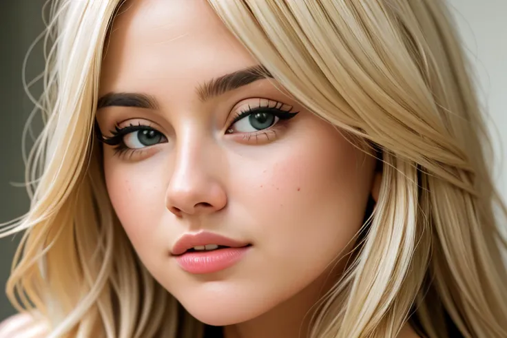 RAW photo, blonde hair, long hair, holding, looking at viewer, ((SFW)), subject, photorealistic, hyperrealistic, hyperdetailed, uncensored, hyper realistic, realistic photography, high definition, insanely detailed, 4k, 8k, 16k, HDR 4k, 4k textures, 8k textures, 8k uhd, dslr, soft lighting, high quality, film grain, Fujifilm XT3, sharp details, sharp focus, at studio, 85mm, ultra sharp, 16k textures