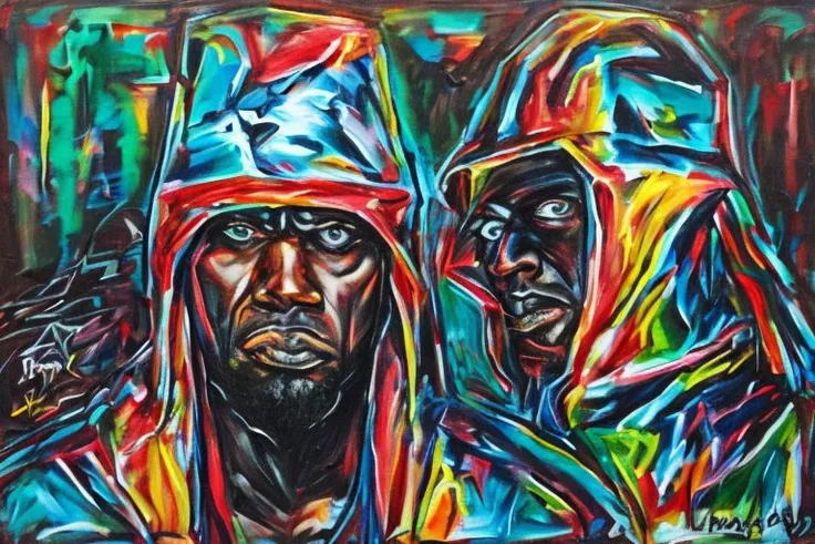 hood on, angry , no cry