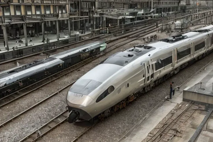 (masterpiece:1.3), photorealistic, photography, hdr, soft light, ((best quality)),train arriving at the station, a built-up station, people surrounding the train, balconies above the train, elegant and luxurious,  ((masterpiece)), (detailed),  steampunk city background,  ultra detailed, 4k, good proportion, COGPUNKAI,
((STEAMPUNKAI))