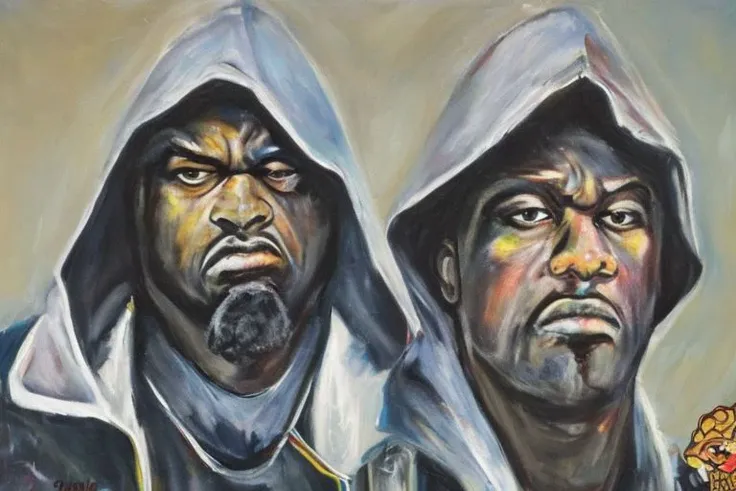 hood on, angry , no cry