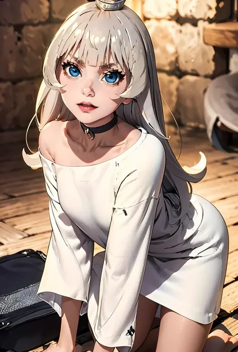 masterpiece, realistic, realism, Allah, big breasts,high contrast, realistic digital art trends in artstation 8k hd HD details realistic, young beautiful woman, petite and perfect body,plump, ((blue eyes)), blonde knee long hair, tight white boots, white knee high socks, ((priestess)), parted lips, artistic reproduction and surrealist painting by Nguyen Jia and Gritkowski, detailed, skin texture, ultra-detailed, realistic skin texture, side view, garden, pray, bow your head, sit,