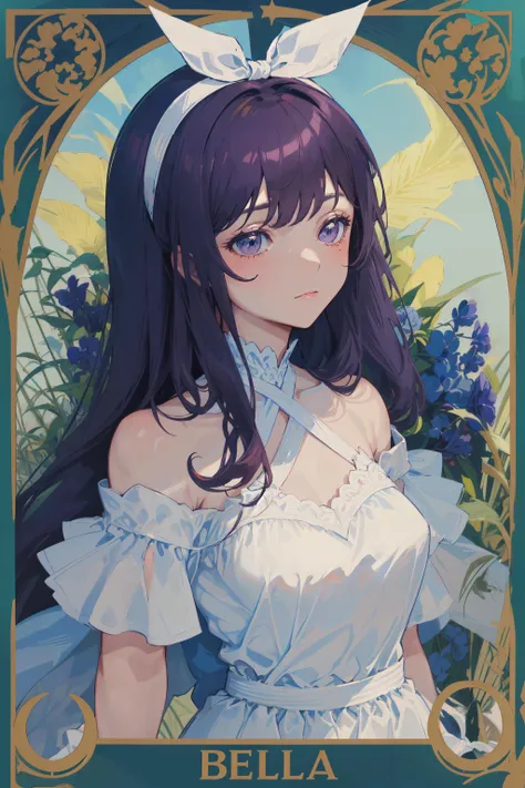 art nouveau summer flowers
