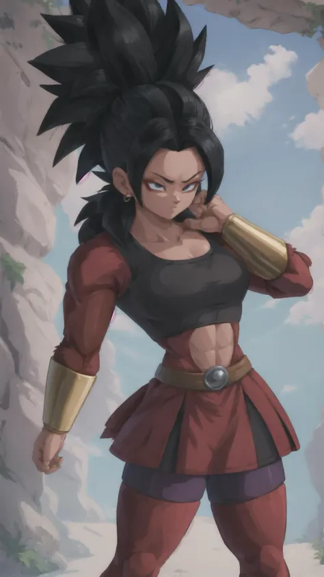 <lora:Kale - Dragon Ball Super:0.8> defKale, 1girl, black hair, skinny, tall female, (tan:1.25), BREAK, (high ponytail:1.25), crop top, bracer, red skirt, shorts under skirt, shy, hair over one eye, BREAK, <lora:Super_Saiyan_4_Caulifla:0.65> Super Saiyan 4 Caulifla, Super Saiyan 4, (body fur:1.5), fur, (red fur:1.25), (monkey tail:1.25), jewelry, BREAK,, masterpiece, best quality, extremely detailed, highly quality, 4k, sharp focus, professional, sharp focus, award winning, cinematic lighting, octane render, unreal engine, volumetrics dtx, Wallpaper,