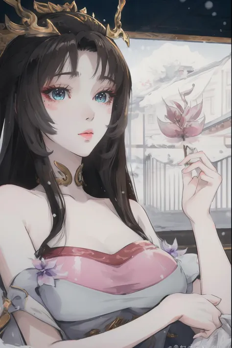 <lora:tianhuxianzi:1>,tianhuxianzi,
china guzhuang,snowing,war,
<lora:chichi-v1fix-lora-32dim-8ep-novae-newcraft:0.5>,chch-style,watercolor,, best quality , masterpiece, illustration, an extremely delicate and beautiful, extremely detailed ,CG,unity,8k wallpaper, Amazing, finely detail, masterpiece, best quality,official art,extremely detailed CG unity 8k wallpaper,absurdres, incredibly absurdres, huge filesize , ultra-detailed, highres, extremely detailed,beautiful detailed girl, extremely detailed eyes and face, beautiful detailed eyes,light on face,