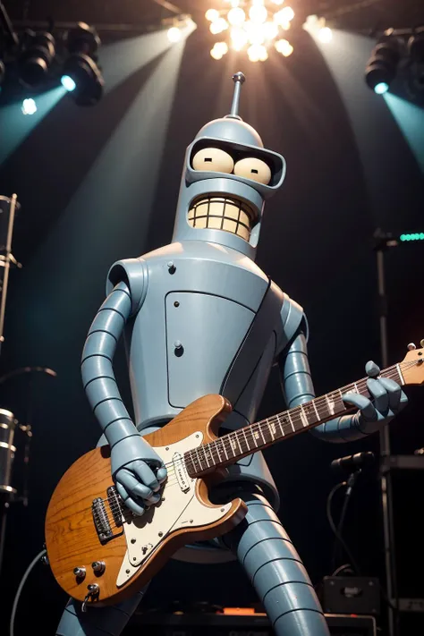 A photo of Bender DJs at a neon-lit nightclub
<lora:Bender:1.0>