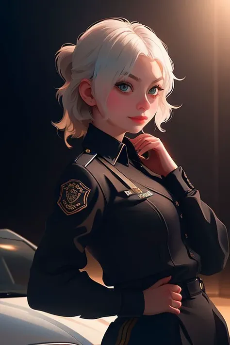 DEN_setaya_SG,
posing by a (police car:1.2) (dressed:1.1) in a (police uniform:1.2), (police officer:1.3), police uniform, (police car:1.1), cuffs, (police:1.2), (uniform:1.3), police hat, hair tied back, tied back hair, trousers, top, jacket,
bokeh, f1.4, 40mm, photorealistic, raw, 8k, textured skin, skin pores, intricate details <lora:epi_noiseoffset2:1>, epiCRealism <lora:ClothingAdjuster3:-1.0>